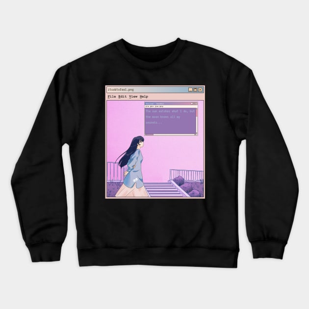 Anime Style Aesthetic Girl Crewneck Sweatshirt by Souls.Print